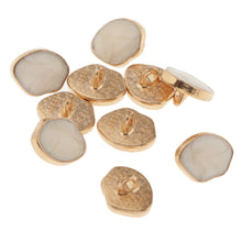 Load image into Gallery viewer, 10Pcs Marble Enamel Shank Buttons Metal Shank for Sewing Embellishments DIY Craft
