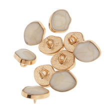 Load image into Gallery viewer, 10Pcs Marble Enamel Shank Buttons Metal Shank for Sewing Embellishments DIY Craft
