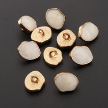 Load image into Gallery viewer, 10Pcs Marble Enamel Shank Buttons Metal Shank for Sewing Embellishments DIY Craft
