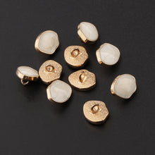 Load image into Gallery viewer, 10Pcs Marble Enamel Shank Buttons Metal Shank for Sewing Embellishments DIY Craft

