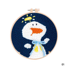 Load image into Gallery viewer, DIY Punch Needle Embroidery Kit Needlework for Beginner Punch Needle Cross Stitch Set/ DIY Cartoon Embroidery Painting Home Decor
