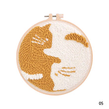 Load image into Gallery viewer, DIY Punch Needle Embroidery Kit Needlework for Beginner Punch Needle Cross Stitch Set/ DIY Cartoon Embroidery Painting Home Decor
