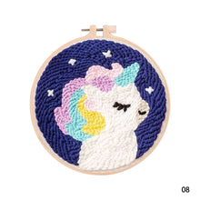 Load image into Gallery viewer, DIY Punch Needle Embroidery Kit Needlework for Beginner Punch Needle Cross Stitch Set/ DIY Cartoon Embroidery Painting Home Decor

