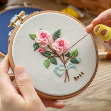 Load image into Gallery viewer, Cross Stitch Material DIY Handmade Ornaments Embroidery Kit Beginner Self-embroidered Fabric Gift Home Decoration Flower Pattern
