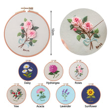 Load image into Gallery viewer, Cross Stitch Material DIY Handmade Ornaments Embroidery Kit Beginner Self-embroidered Fabric Gift Home Decoration Flower Pattern
