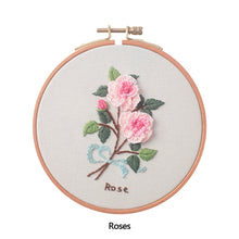 Load image into Gallery viewer, Cross Stitch Material DIY Handmade Ornaments Embroidery Kit Beginner Self-embroidered Fabric Gift Home Decoration Flower Pattern
