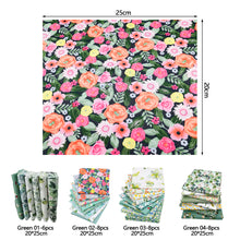 Load image into Gallery viewer, 5-8Pcs 20*25cm Cotton Printed Patchwork Cloth Flower Pattern Material Sewing Crafts Fabric For Diy Doll Clothes Pillowcase Needlework Sewing Quilting Cloth
