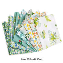 Load image into Gallery viewer, 5-8Pcs 20*25cm Cotton Printed Patchwork Cloth Flower Pattern Material Sewing Crafts Fabric For Diy Doll Clothes Pillowcase Needlework Sewing Quilting Cloth
