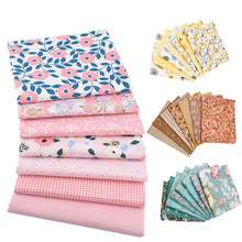 Load image into Gallery viewer, 7/8Pcs 20*25cm Cotton Printed Patchwork Cloth Flower Pattern Material Sewing Crafts Fabric For Diy Doll Clothes Pillowcase Needlework Sewing Quilting Cloth
