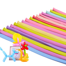 Load image into Gallery viewer, 10pcs Macaron Color Long Balloons DIY Strip Long Shape Balloon Tying Twist Modeling Balloon for Birthday Wedding Christmas Party
