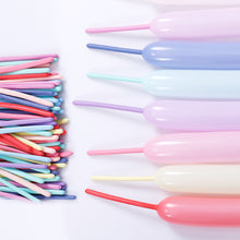 Load image into Gallery viewer, 10pcs Macaron Color Long Balloons DIY Strip Long Shape Balloon Tying Twist Modeling Balloon for Birthday Wedding Christmas Party
