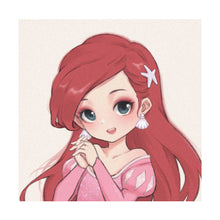 Load image into Gallery viewer, 20*20cm DIY Disney Princesses Painting Framed Canvas Painting Paint By Numbers Digital Painting Drawing Practice Birthday Gift Home Bedroom Wall Decoration
