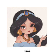 Load image into Gallery viewer, 20*20cm DIY Disney Princesses Painting Framed Canvas Painting Paint By Numbers Digital Painting Drawing Practice Birthday Gift Home Bedroom Wall Decoration
