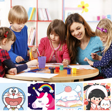 Load image into Gallery viewer, 20*20cm Cartoon DIY Painting Framed Canvas Painting Paint By Numbers Digital Painting Drawing Practice Birthday Gift Home Bedroom Wall Decoration

