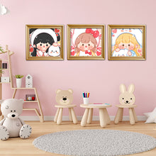 Load image into Gallery viewer, 20*20cm Cartoon DIY Painting Framed Canvas Painting Paint By Numbers Digital Painting Drawing Practice Birthday Gift Home Bedroom Wall Decoration
