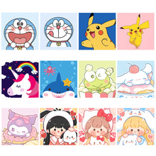 Load image into Gallery viewer, 20*20cm Cartoon DIY Painting Framed Canvas Painting Paint By Numbers Digital Painting Drawing Practice Birthday Gift Home Bedroom Wall Decoration
