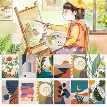 Load image into Gallery viewer, 20*30cm Southeast Asia Style DIY Painting Framed Canvas Painting Paint By Numbers Digital Painting Drawing Practice Birthday Gift Home Bedroom Wall Decoration
