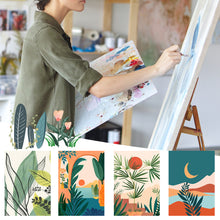 Load image into Gallery viewer, 20*30cm Southeast Asia Style DIY Painting Framed Canvas Painting Paint By Numbers Digital Painting Drawing Practice Birthday Gift Home Bedroom Wall Decoration
