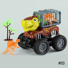 Load image into Gallery viewer, Mini Dinosaur Engineering Trucks Children Inertia Car Toy Excavators Boy Toy Car Transport Truck Model Car Kids Games
