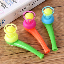 Load image into Gallery viewer, Kids Magic Tricks Floating Blow Balls Tube Toy Traditional Plastic Suspension Blowing Ball Recall Children Classic Toys Gifts
