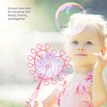 Load image into Gallery viewer, Windmill Bubble Machine Hand-held Manual Blowing Handheld Wand Device Colorful Fairy Children's Toys Boys
