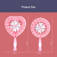 Load image into Gallery viewer, Windmill Bubble Machine Hand-held Manual Blowing Handheld Wand Device Colorful Fairy Children's Toys Boys
