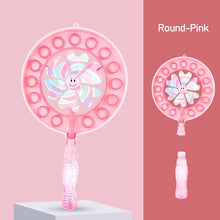 Load image into Gallery viewer, Windmill Bubble Machine Hand-held Manual Blowing Handheld Wand Device Colorful Fairy Children's Toys Boys
