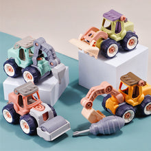Load image into Gallery viewer, Children Detachable Assembly Excavator Toys Vehicle DIY Toys Assembly Disassembly Simulation Sliding Excavator Model
