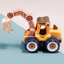 Load image into Gallery viewer, Children Detachable Assembly Excavator Toys Vehicle DIY Toys Assembly Disassembly Simulation Sliding Excavator Model
