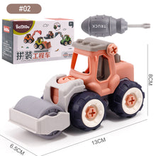 Load image into Gallery viewer, Children Detachable Assembly Excavator Toys Vehicle DIY Toys Assembly Disassembly Simulation Sliding Excavator Model
