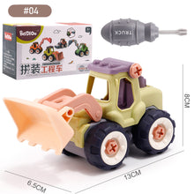 Load image into Gallery viewer, Children Detachable Assembly Excavator Toys Vehicle DIY Toys Assembly Disassembly Simulation Sliding Excavator Model
