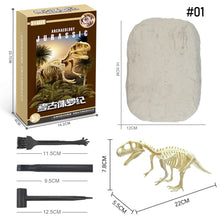 Load image into Gallery viewer, Dinosaur Fossil Excavation Kits Education Archeology Exquisite Jurassic Toy Set Game Action Children Figure Skeleton Model Gift
