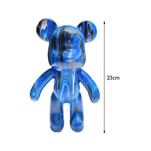 Load image into Gallery viewer, Handmade Diy Graffiti Bearbricklys Statue Figure Personality Creative Violent Bear Vinyl Fluid Bear Home Shop Decor
