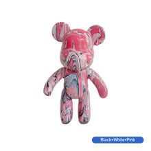 Load image into Gallery viewer, Handmade Diy Graffiti Bearbricklys Statue Figure Personality Creative Violent Bear Vinyl Fluid Bear Home Shop Decor
