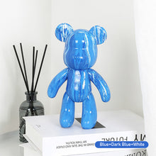 Load image into Gallery viewer, Handmade Diy Graffiti Bearbricklys Statue Figure Personality Creative Violent Bear Vinyl Fluid Bear Home Shop Decor
