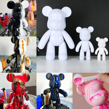 Load image into Gallery viewer, Handmade Diy Graffiti Bearbricklys Statue Figure Personality Creative Violent Bear Vinyl Fluid Bear Home Shop Decor
