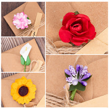 Load image into Gallery viewer, Vintage Kraft Paper Greeting Card DIY Handmade Flower Wish Card Thank You Card Blessing Card Party Invitation Card
