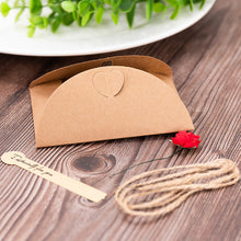 Load image into Gallery viewer, Vintage Kraft Paper Greeting Card DIY Handmade Flower Wish Card Thank You Card Blessing Card Party Invitation Card
