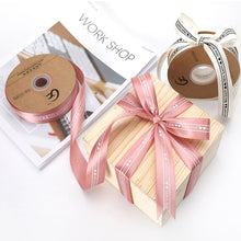 Load image into Gallery viewer, 25mm 45M/Roll Polyester Letter Ribbons Birthday Party Decoration Supplies Gift Box Wrapping Ribbons Handmade Material
