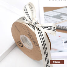 Load image into Gallery viewer, 25mm 45M/Roll Polyester Letter Ribbons Birthday Party Decoration Supplies Gift Box Wrapping Ribbons Handmade Material
