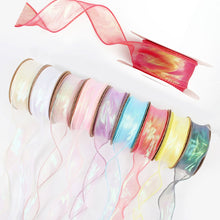 Load image into Gallery viewer, Fishtail Yarn Ribbon Flower Packaging Material Floral Florist Wrapping Supplies Snow Yarn Ribbon Wave Band

