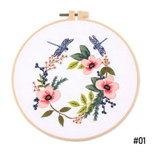 Load image into Gallery viewer, DIY Embroidery Handcraft Needlework Cross Stitch Kit Cotton Embroidery Painting Embroidery Hoop Home Decor
