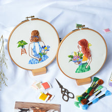 Load image into Gallery viewer, DIY Embroidery Handcraft Needlework Cross Stitch Kit Cotton Embroidery Painting Embroidery Hoop Home Decor
