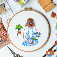 Load image into Gallery viewer, DIY Embroidery Handcraft Needlework Cross Stitch Kit Cotton Embroidery Painting Embroidery Hoop Home Decor
