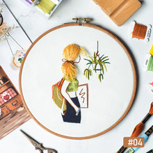 Load image into Gallery viewer, DIY Embroidery Handcraft Needlework Cross Stitch Kit Cotton Embroidery Painting Embroidery Hoop Home Decor
