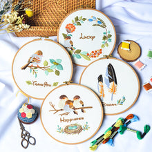 Load image into Gallery viewer, DIY Embroidery Handcraft Needlework Cross Stitch Kit Cotton Embroidery Painting Embroidery Hoop Home Decor
