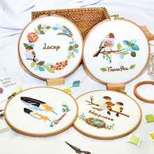 Load image into Gallery viewer, DIY Embroidery Handcraft Needlework Cross Stitch Kit Cotton Embroidery Painting Embroidery Hoop Home Decor
