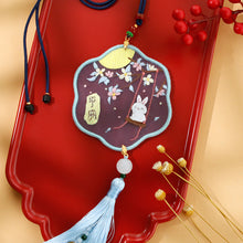 Load image into Gallery viewer, DIY Embroidery Amulet Handcraft DIY Needlework Easy Embroidery Kit Sewing Cloth Material kit Car Pendant
