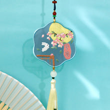 Load image into Gallery viewer, DIY Embroidery Amulet Handcraft DIY Needlework Easy Embroidery Kit Sewing Cloth Material kit Car Pendant
