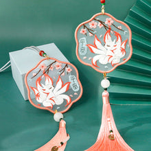 Load image into Gallery viewer, DIY Embroidery Amulet Handcraft DIY Needlework Easy Embroidery Kit Sewing Cloth Material kit Car Pendant
